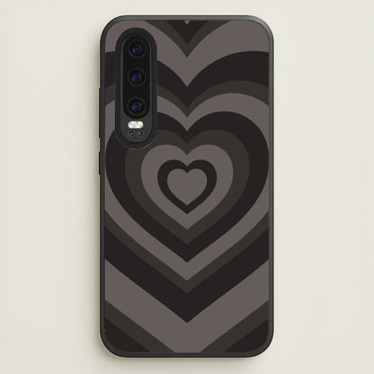 Abstract Black Heart  - Goth Aesthetic Phone Case for Huawei P30
