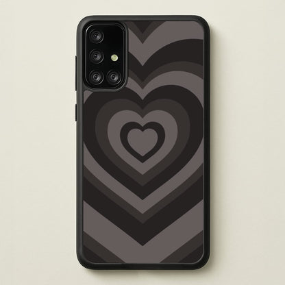 Abstract Black Heart  - Goth Aesthetic Phone Case for Galaxy A71