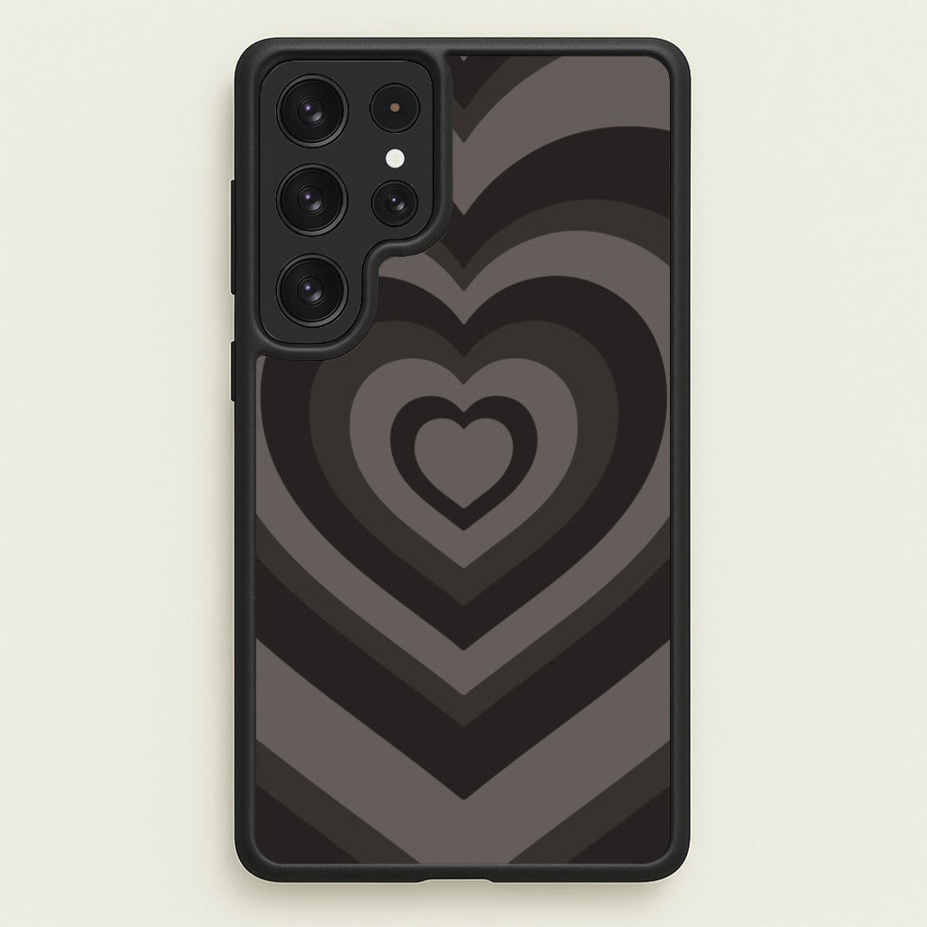 Abstract Black Heart  - Goth Aesthetic Phone Case for Galaxy S22 Ultra