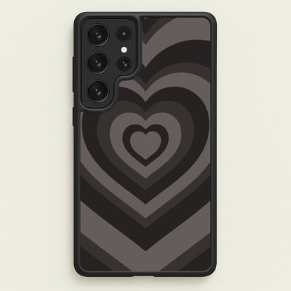 Abstract Black Heart  - Goth Aesthetic Phone Case for Galaxy S22 Ultra