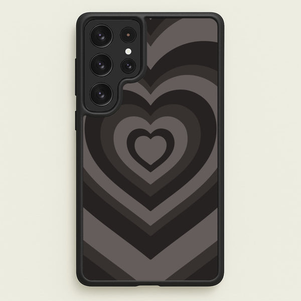 Abstract Black Heart  - Goth Aesthetic Phone Case for Galaxy S22 Ultra