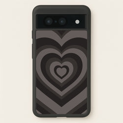 Abstract Black Heart  - Goth Aesthetic Phone Case for Google Pixel 8