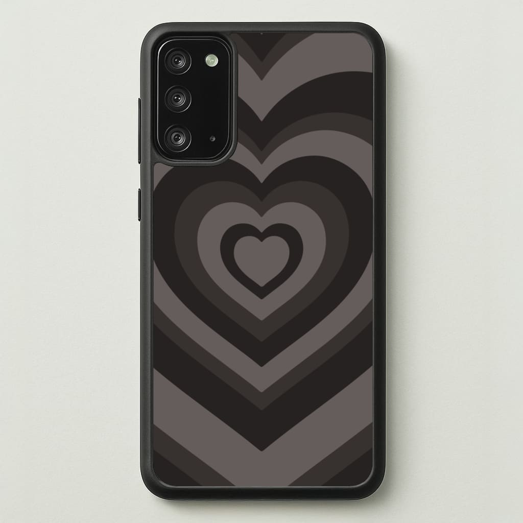 Abstract Black Heart  - Goth Aesthetic Phone Case for Galaxy Note 20