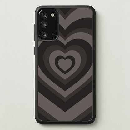 Abstract Black Heart  - Goth Aesthetic Phone Case for Galaxy Note 20