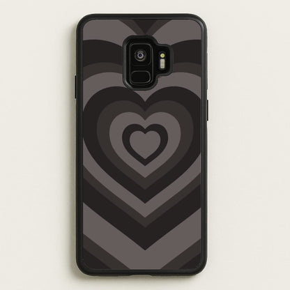 Abstract Black Heart  - Goth Aesthetic Phone Case for Galaxy S9