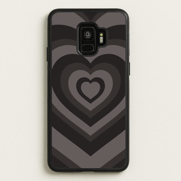 Abstract Black Heart  - Goth Aesthetic Phone Case for Galaxy S9