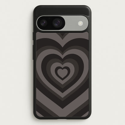 Abstract Black Heart  - Goth Aesthetic Phone Case for Google Pixel 9 / 9 Pro