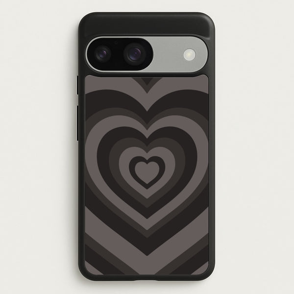 Abstract Black Heart  - Goth Aesthetic Phone Case for Google Pixel 9 / 9 Pro