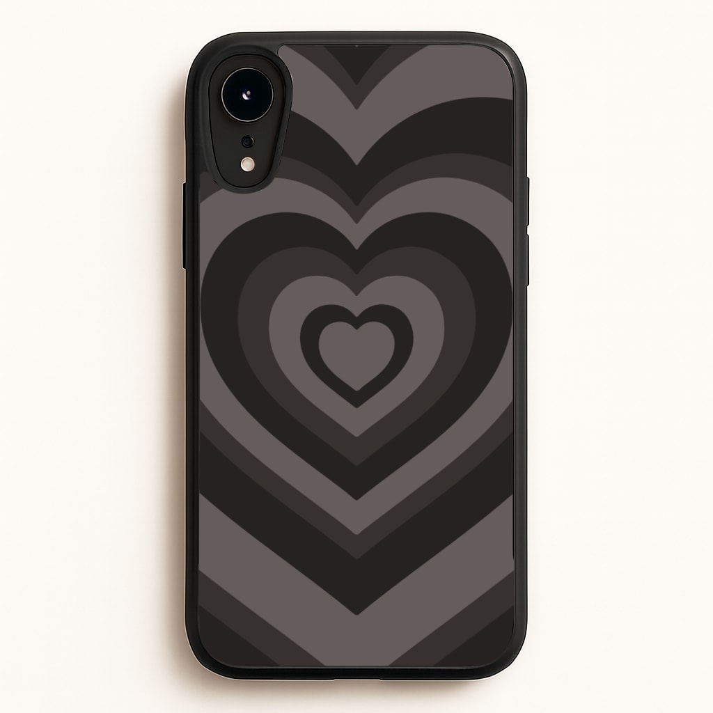 Abstract Black Heart  - Goth Aesthetic Phone Case for iPhone XR