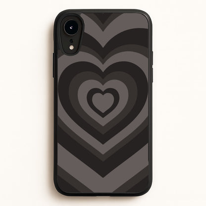Abstract Black Heart  - Goth Aesthetic Phone Case for iPhone XR