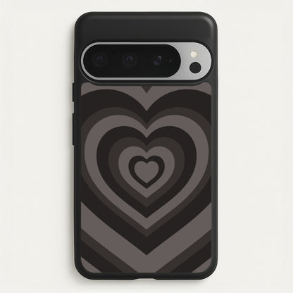 Abstract Black Heart  - Goth Aesthetic Phone Case for Google Pixel 9 Pro XL