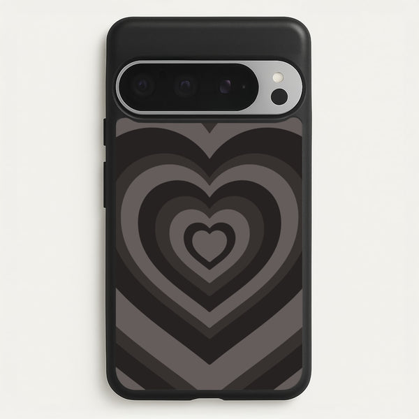 Abstract Black Heart  - Goth Aesthetic Phone Case for Google Pixel 9 Pro XL