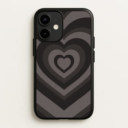 Abstract Black Heart  - Goth Aesthetic Phone Case for iPhone 12 / 12 Pro