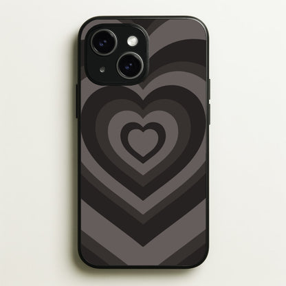 Abstract Black Heart  - Goth Aesthetic Phone Case for iPhone 15