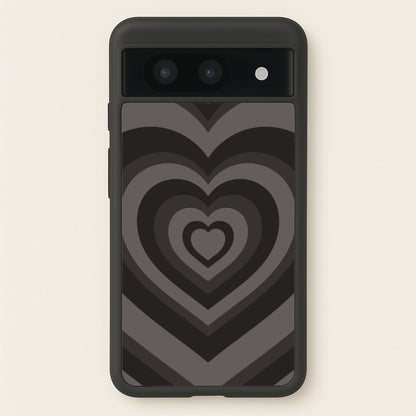Abstract Black Heart  - Goth Aesthetic Phone Case for Google Pixel 8a