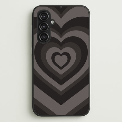 Abstract Black Heart  - Goth Aesthetic Phone Case for Galaxy S23FE
