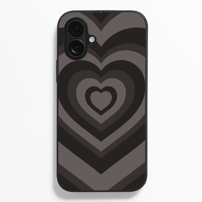 Abstract Black Heart  - Goth Aesthetic Phone Case for iPhone 16 Plus