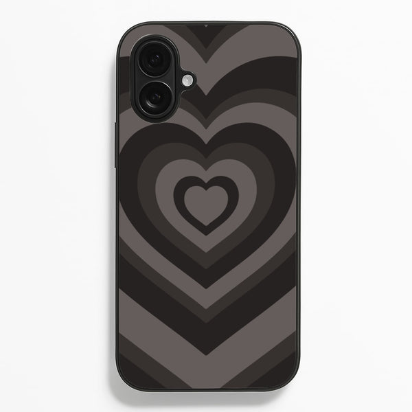 Abstract Black Heart  - Goth Aesthetic Phone Case for iPhone 16 Plus
