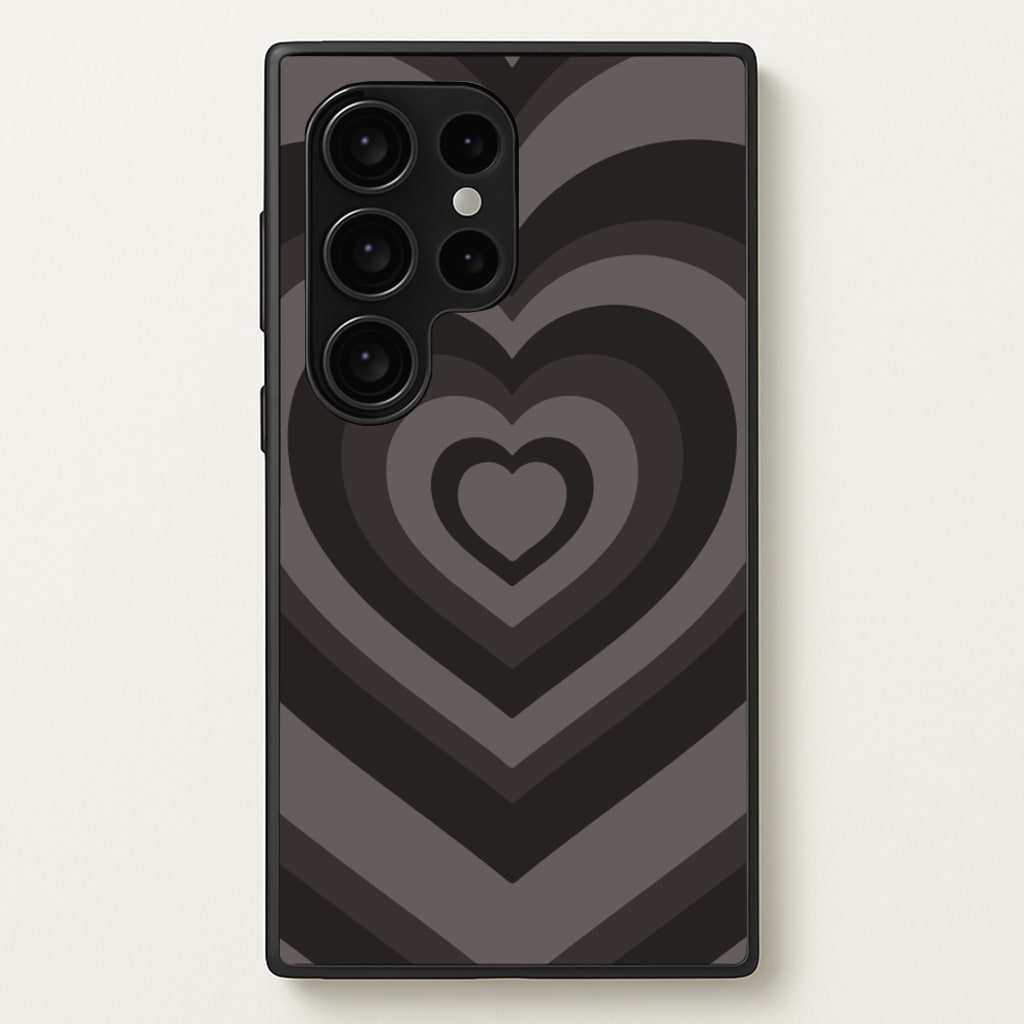 Abstract Black Heart  - Goth Aesthetic Phone Case for Galaxy S24 Ultra