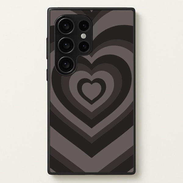 Abstract Black Heart  - Goth Aesthetic Phone Case for Galaxy S24 Ultra