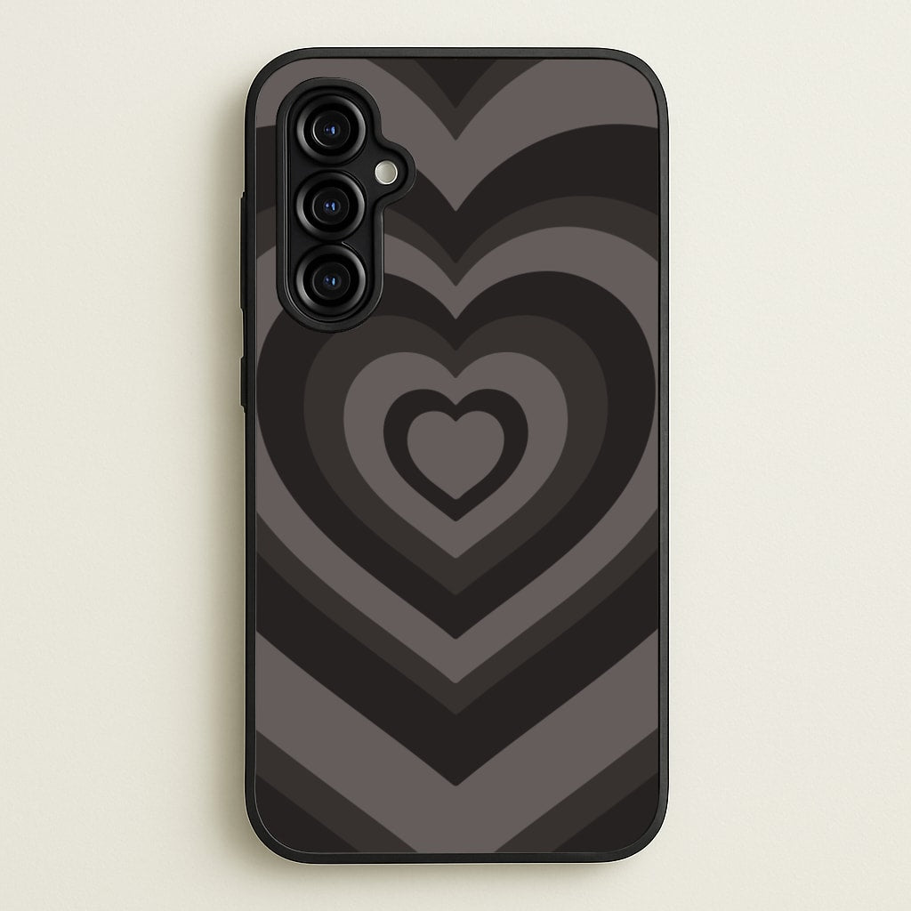 Abstract Black Heart  - Goth Aesthetic Phone Case for Galaxy A54