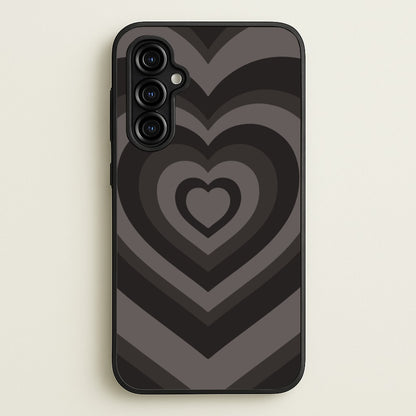 Abstract Black Heart  - Goth Aesthetic Phone Case for Galaxy A54