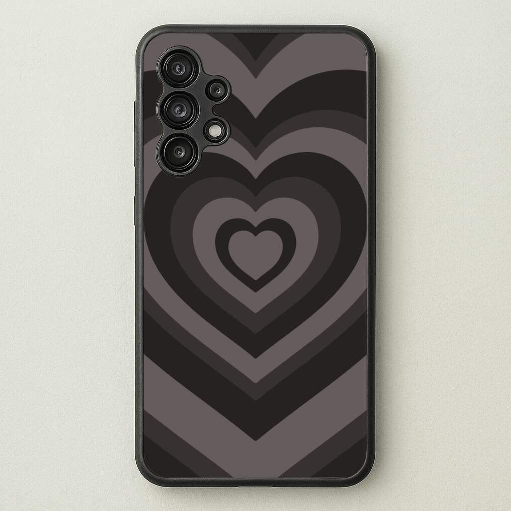 Abstract Black Heart  - Goth Aesthetic Phone Case for Galaxy A13