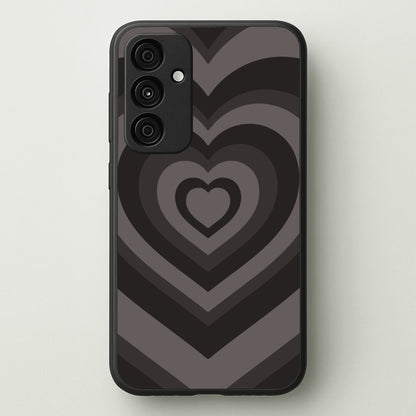 Abstract Black Heart  - Goth Aesthetic Phone Case for Galaxy A55