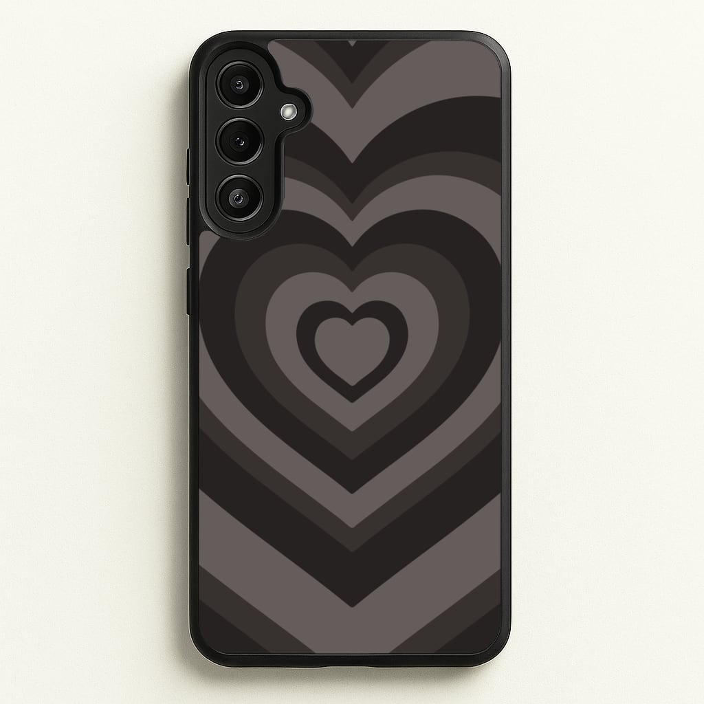 Abstract Black Heart  - Goth Aesthetic Phone Case for Galaxy A36