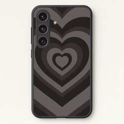 Abstract Black Heart  - Goth Aesthetic Phone Case for Galaxy S25 Plus