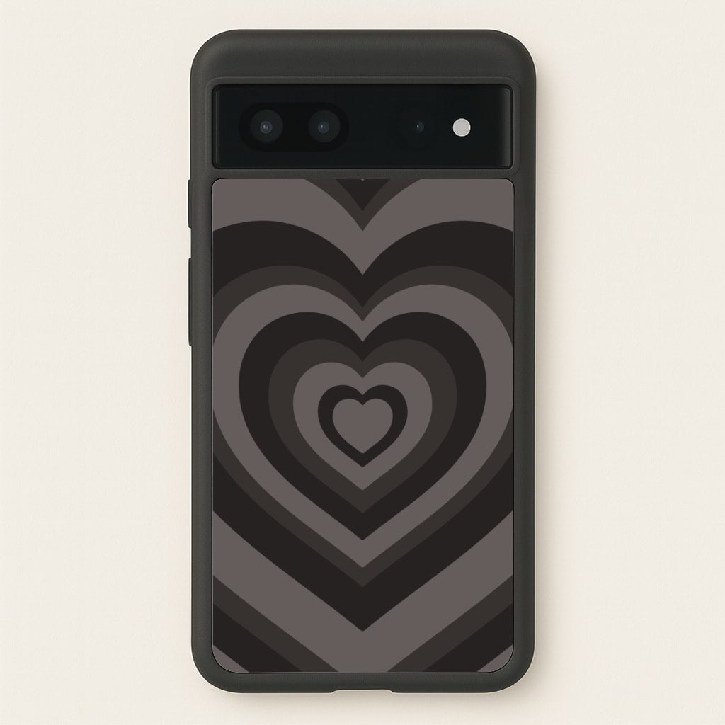 Abstract Black Heart  - Goth Aesthetic Phone Case for Google Pixel 7
