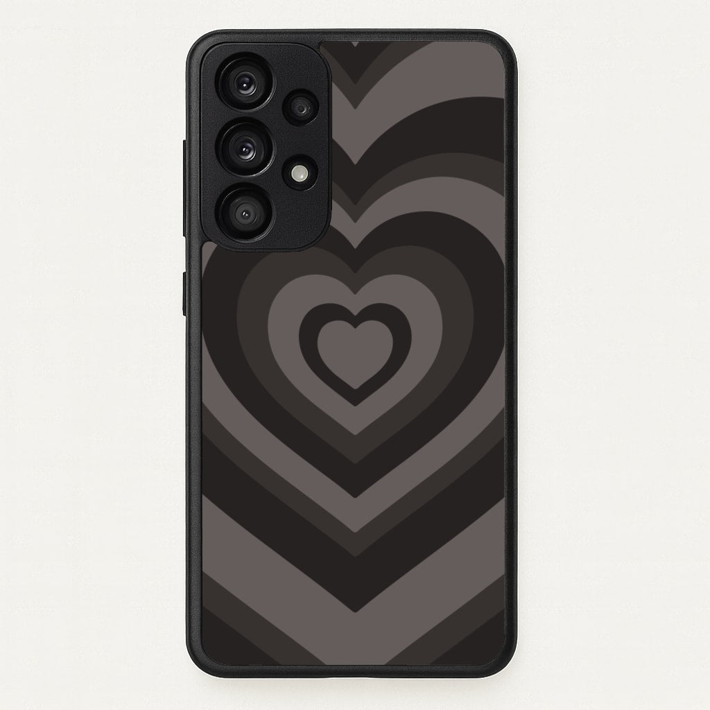 Abstract Black Heart  - Goth Aesthetic Phone Case for Galaxy A53
