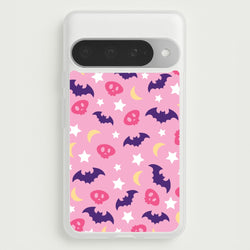 Skull, Bats And Stars Pattern Phone Case for Google Pixel 10 Pro XL