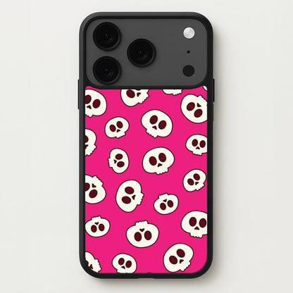 Pink Skulls Pattern Phone Case for iPhone 17 Pro Max