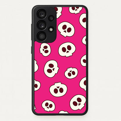 Pink Skulls Pattern  - Goth Aesthetic Phone Case for Galaxy A33