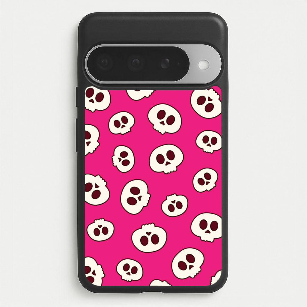 Pink Skulls Pattern Phone Case for Google Pixel 10 Pro XL