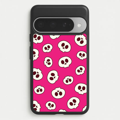 Pink Skulls Pattern Phone Case for Google Pixel 10 Pro XL