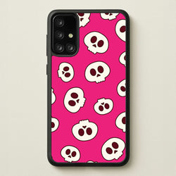 Pink Skulls Pattern  - Goth Aesthetic Phone Case for Galaxy A71