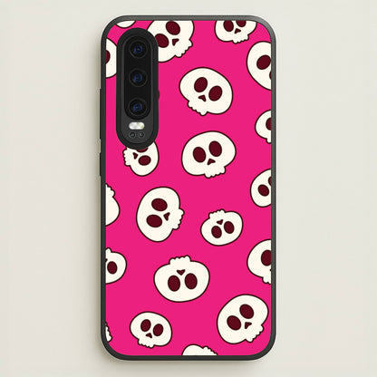 Pink Skulls Pattern  - Goth Aesthetic Phone Case for Huawei P30