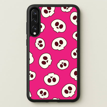 Pink Skulls Pattern  - Goth Aesthetic Phone Case for Huawei P20 Pro