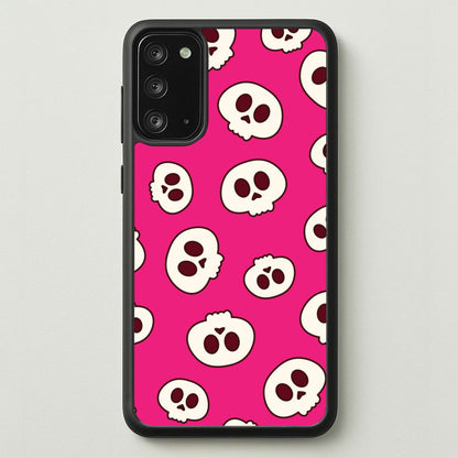 Pink Skulls Pattern  - Goth Aesthetic Phone Case for Galaxy Note 20