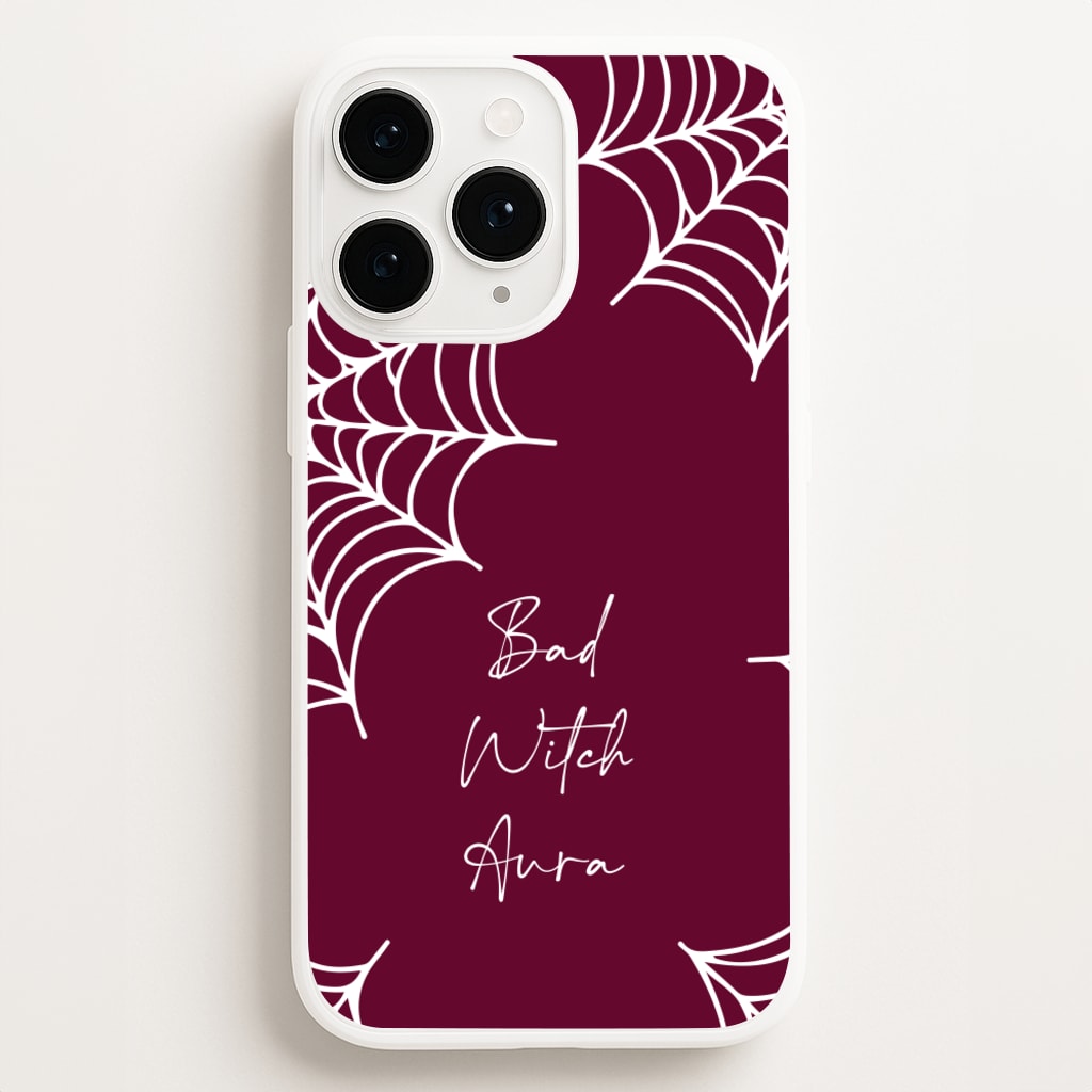Bad Witch Aura Spider Webs  - Goth Aesthetic Phone Case for iPhone 16 Pro Max