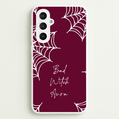 Bad Witch Aura Spider Webs  - Goth Aesthetic Phone Case for Galaxy S23FE