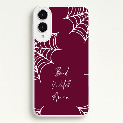Bad Witch Aura Spider Webs  - Goth Aesthetic Phone Case for Galaxy S25 Edge