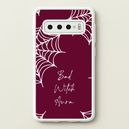 Bad Witch Aura Spider Webs  - Goth Aesthetic Phone Case for Galaxy S10 Plus