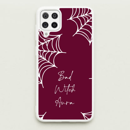 Bad Witch Aura Spider Webs  - Goth Aesthetic Phone Case for Galaxy A12