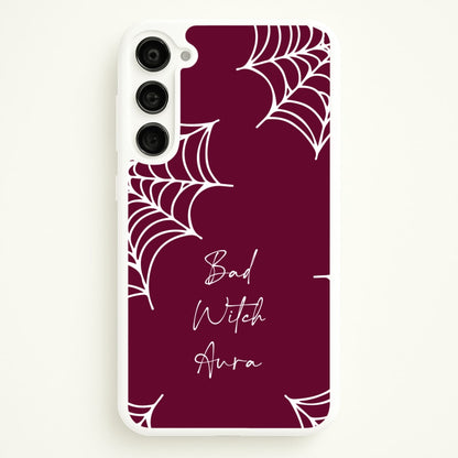 Bad Witch Aura Spider Webs  - Goth Aesthetic Phone Case for Galaxy S23