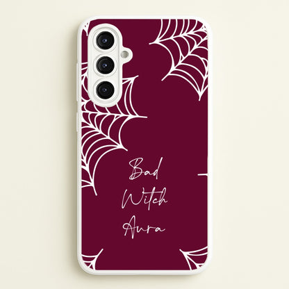 Bad Witch Aura Spider Webs  - Goth Aesthetic Phone Case for Galaxy A16