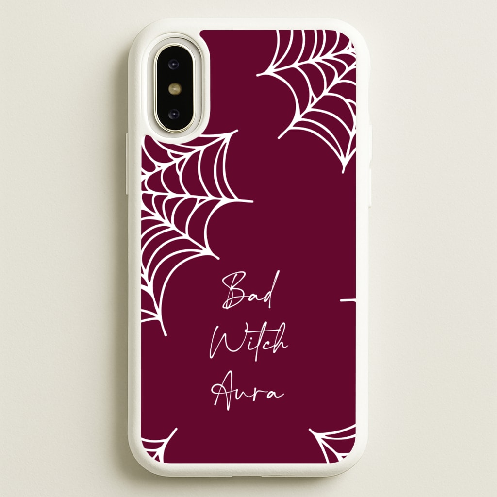 Bad Witch Aura Spider Webs  - Goth Aesthetic Phone Case for iPhone X / XS