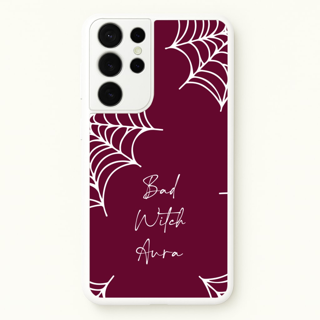 Bad Witch Aura Spider Webs  - Goth Aesthetic Phone Case for Galaxy S21 Ultra